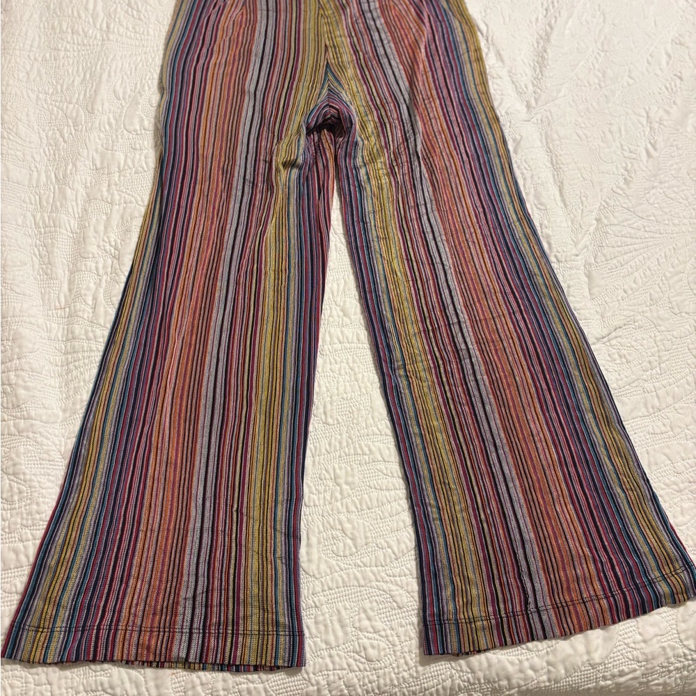 Trina Turk Multicolor Striped Wide-Leg Pants size 8 - Picture 2 of 9